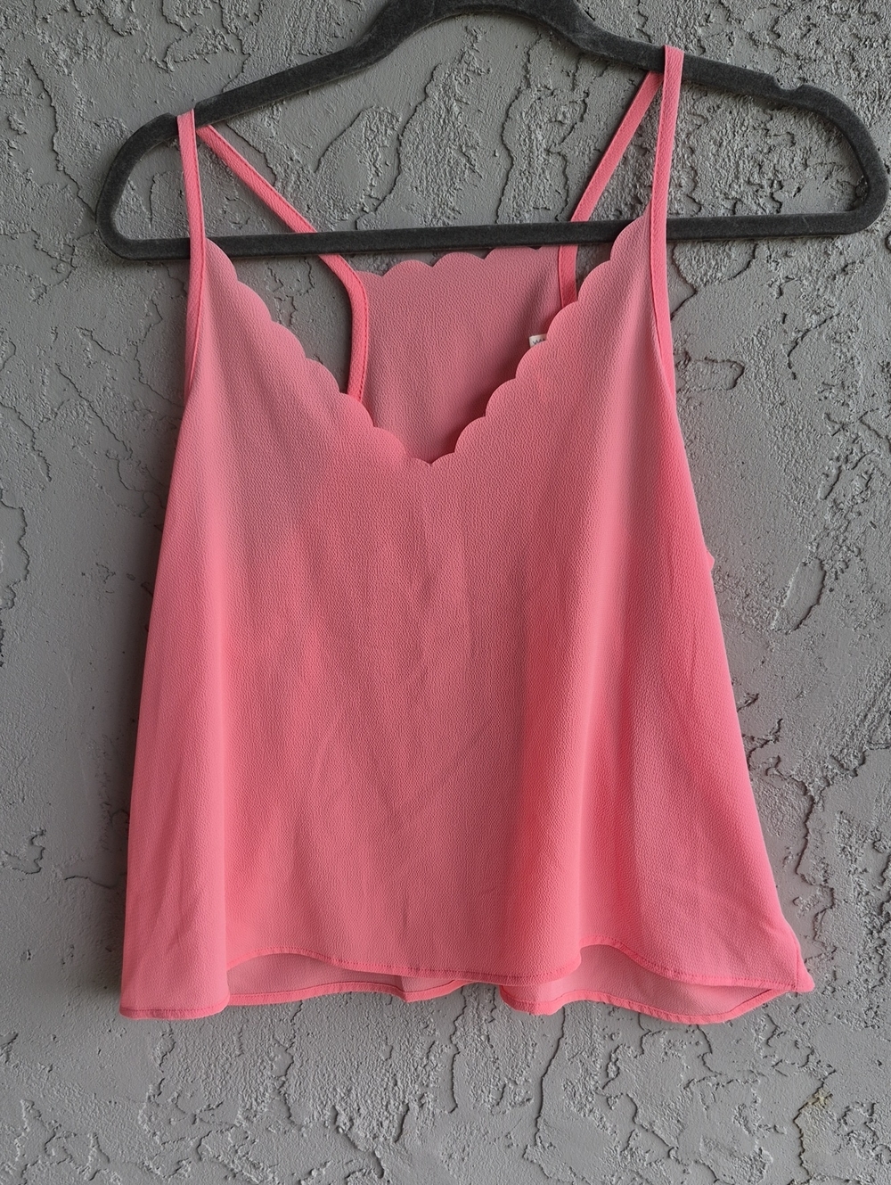 h.i.p. Pink Scalloped V-Neck Camisole